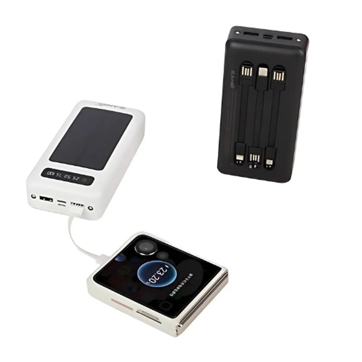 Batería Portátil 40000mah Con Carga Solar Múltiples Salidas